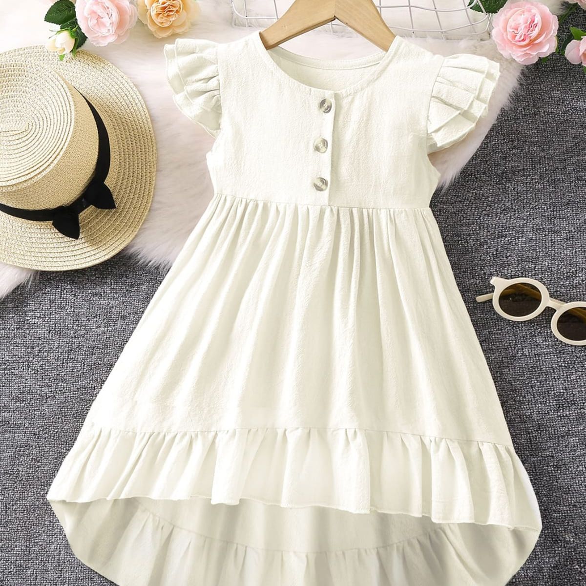 GENERICO - Vestido Blanco Yvori para secion de fotos