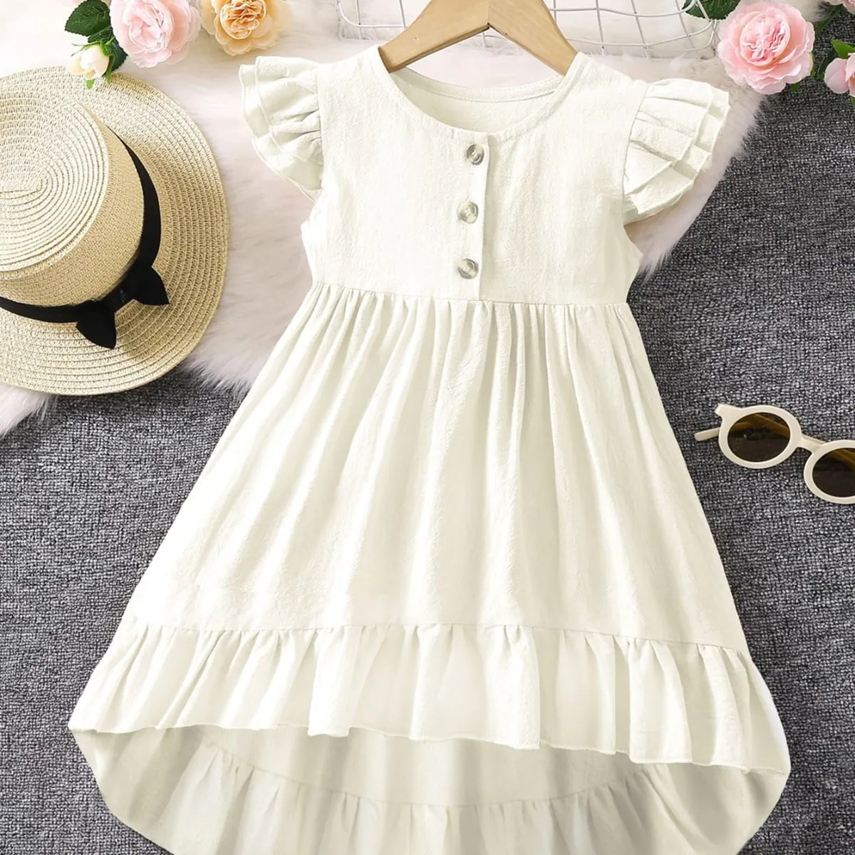 GENERICO - Vestido Blanco Yvori para secion de fotos