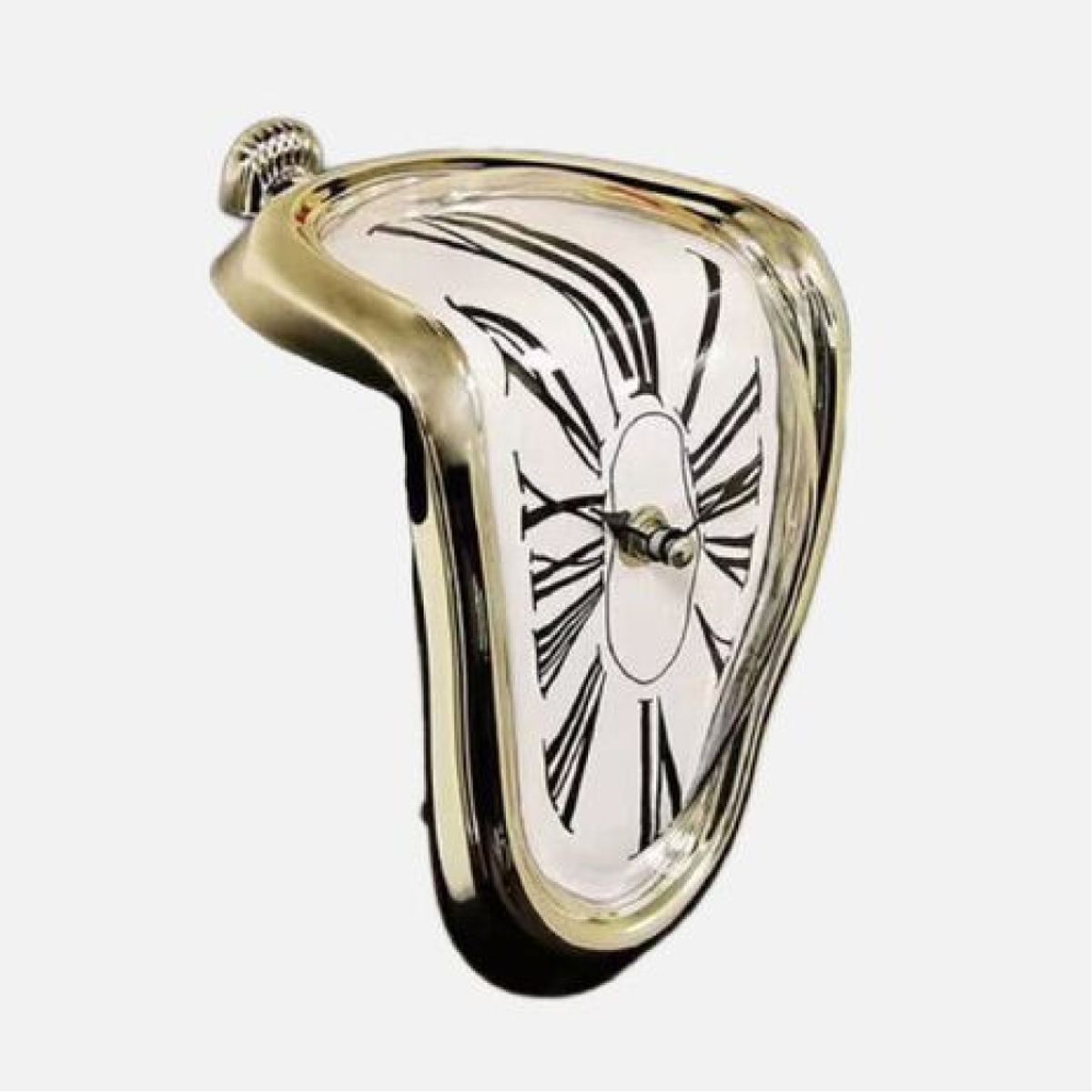 GENERICO - Reloj de mesa o estante Estilo Dalí Derretido Dorado