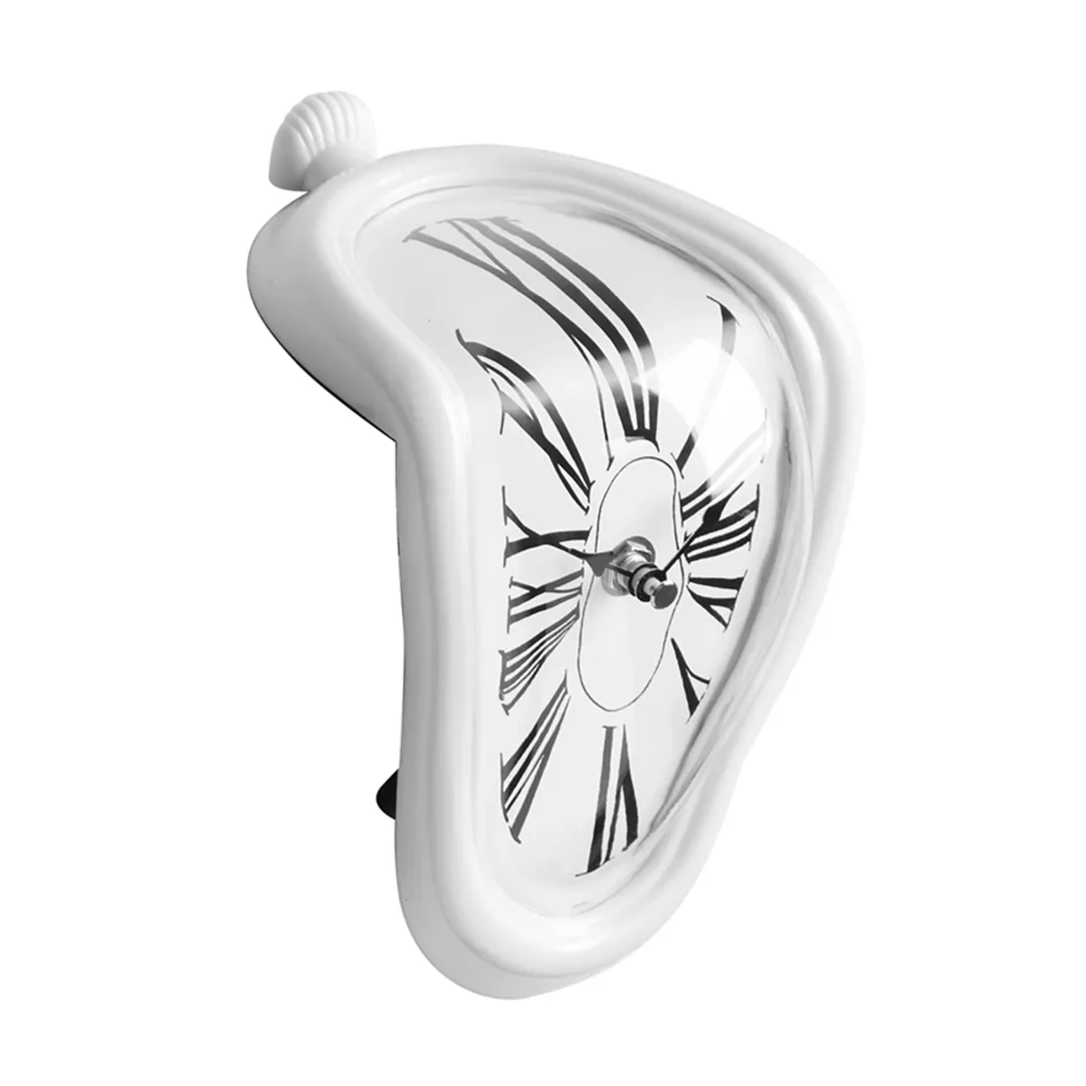 GENERICO - Reloj de mesa o estante Estilo Dalí Derretido Blanco