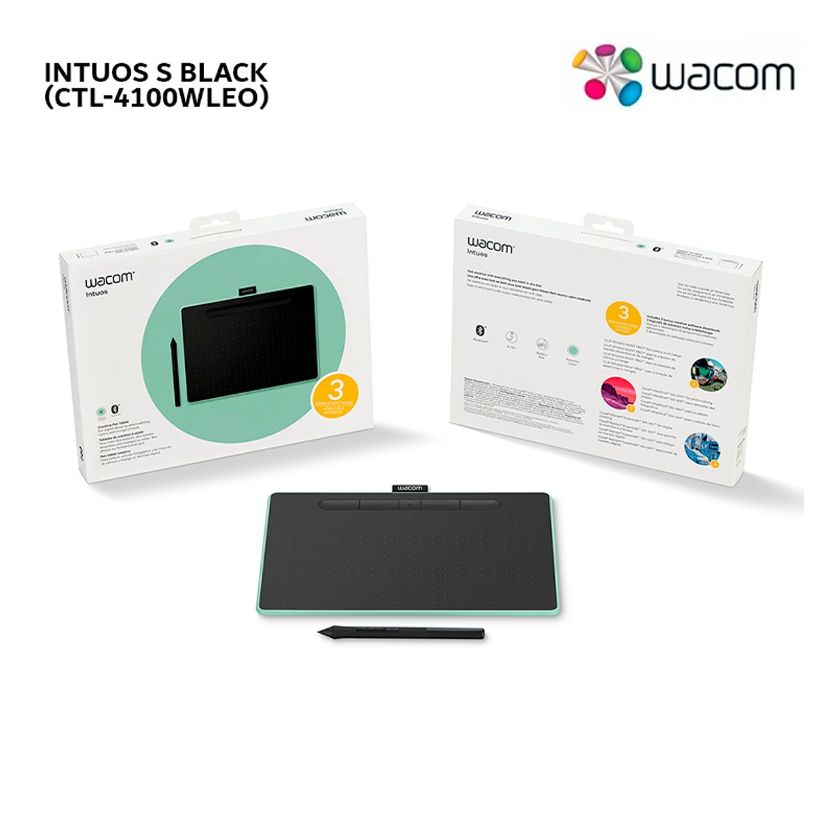 WACOM - Tableta Grafica Wacom Intuos Pen S Bluetooth CTL4100WLE0 Pistachio