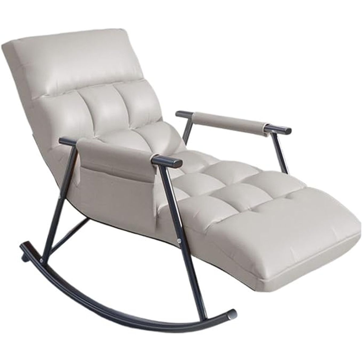 GENERICO - SILLA SILLÓN SOFÁ MECEDORA RECLINABLE TERRAZA BEIGE