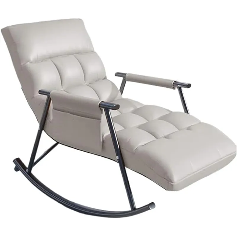 GENERICO - SILLA SILLÓN SOFÁ MECEDORA RECLINABLE TERRAZA BEIGE