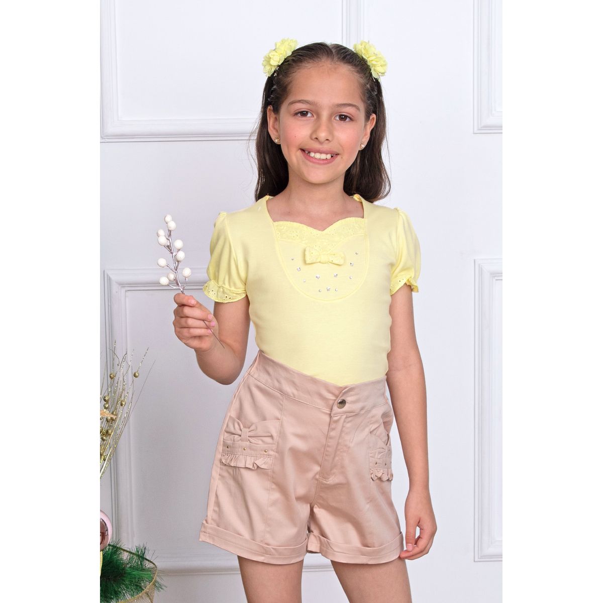 KIDS MASHMELO - BODY CON PIEZA DE BRODERY EN CANESU PARA NIÑA KIDS MASHMELO