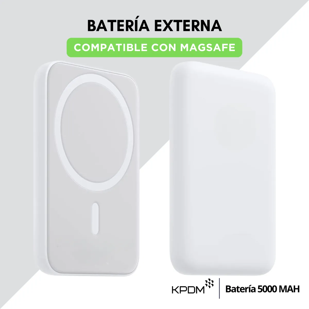 GENERICO - Batería externa para iPhone 5000 MAH compatible con Magsafe
