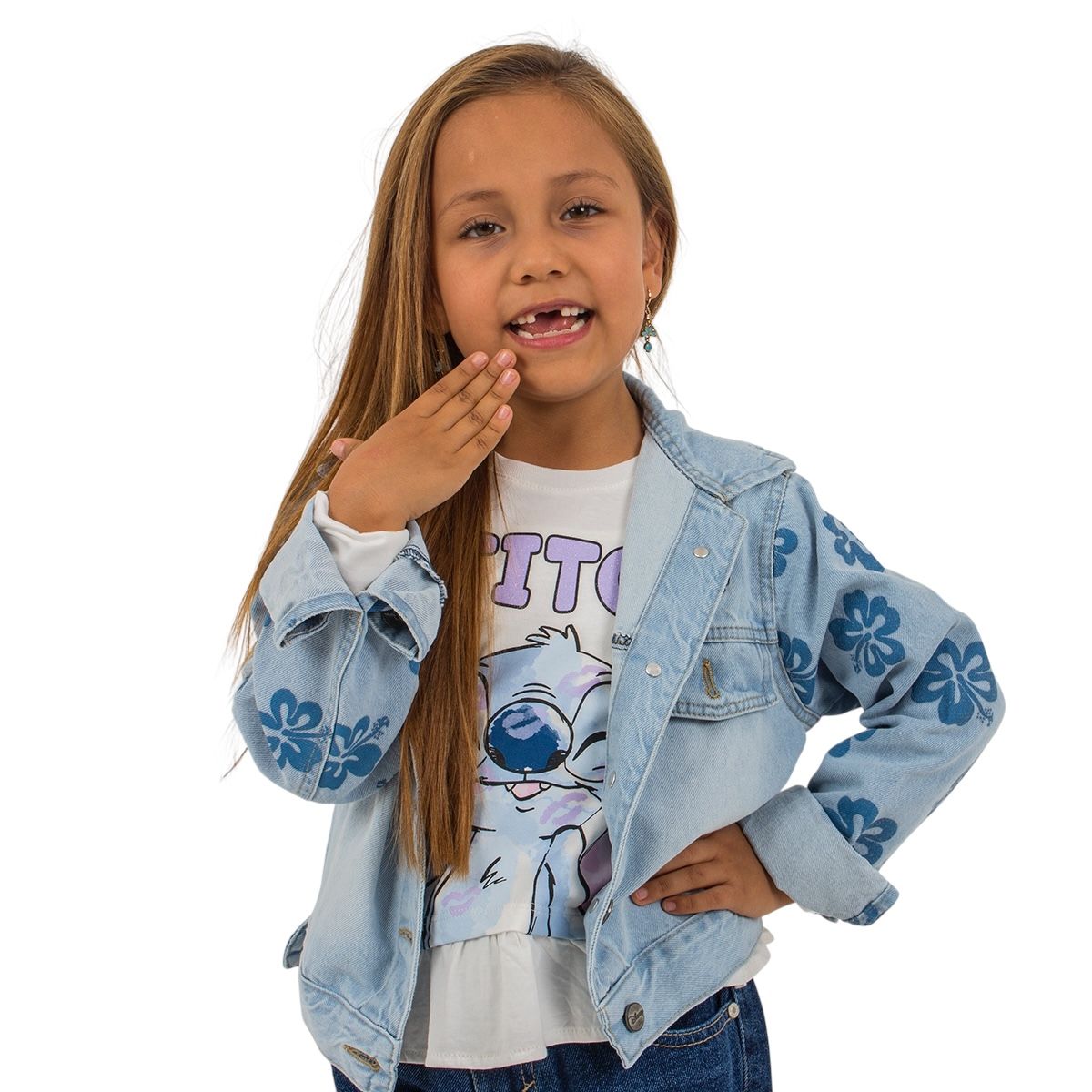 DISNEY - CASACA LILO & STITCH NIÑA CELESTE