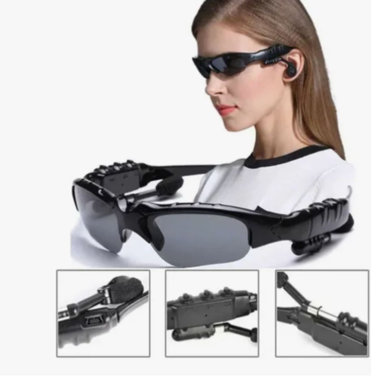 GENERICO - Lentes De Sol Con Audífonos Bluetooth Inalambrico  Estuche
