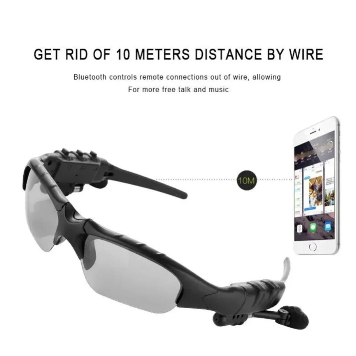 GENERICO - Lentes De Sol Con Audífonos Bluetooth Inalambrico  Estuche