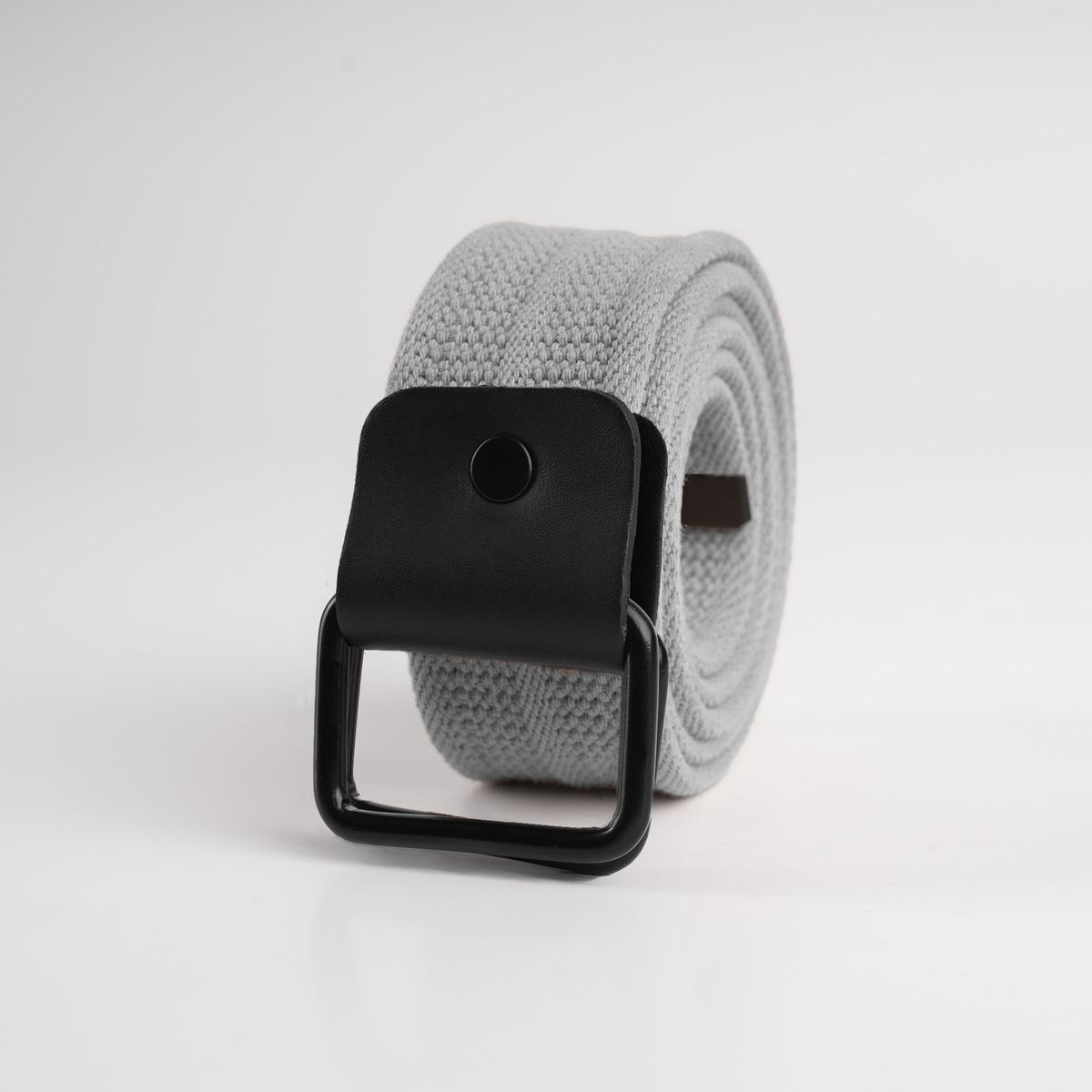 GENERICO - CORREA DE ALGODÓN DOBLE D-RING PLOMO PLATA