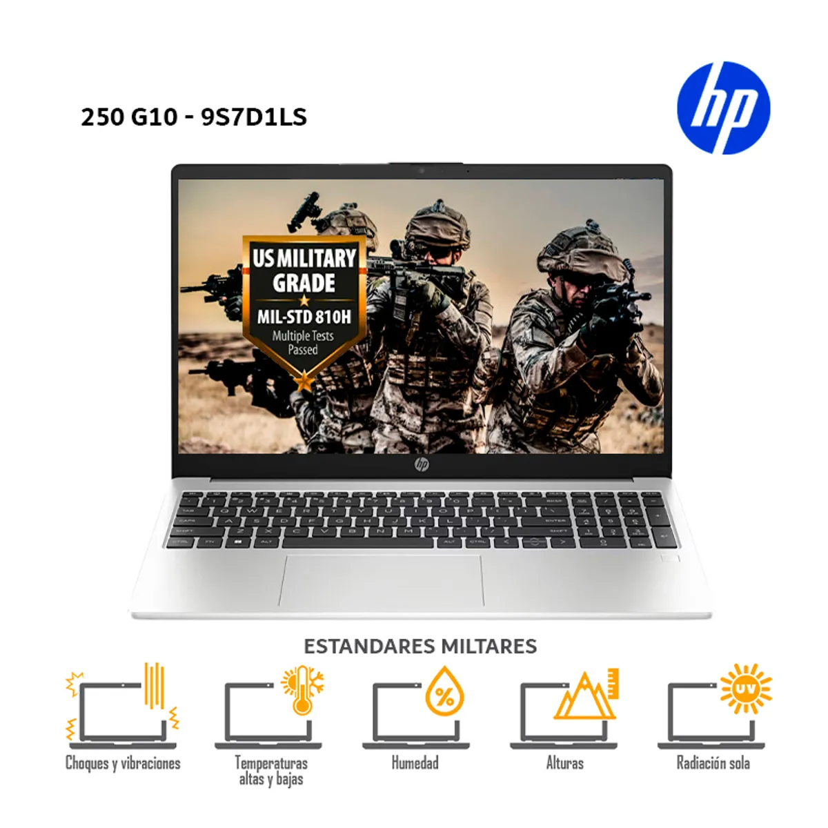 HP - Laptop HP 250 G10 Core I7 1355U, 15.6” LCD LED HD SVA, 16Gb Ram, 1Tb SSD - 9S7D1LS