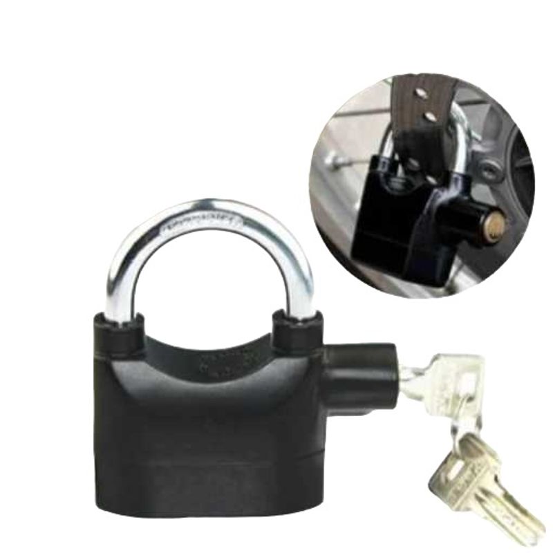 GENERICO - CERRADURA CON ALARMA 110 DB CANDADO PARA MOTOCICLETA