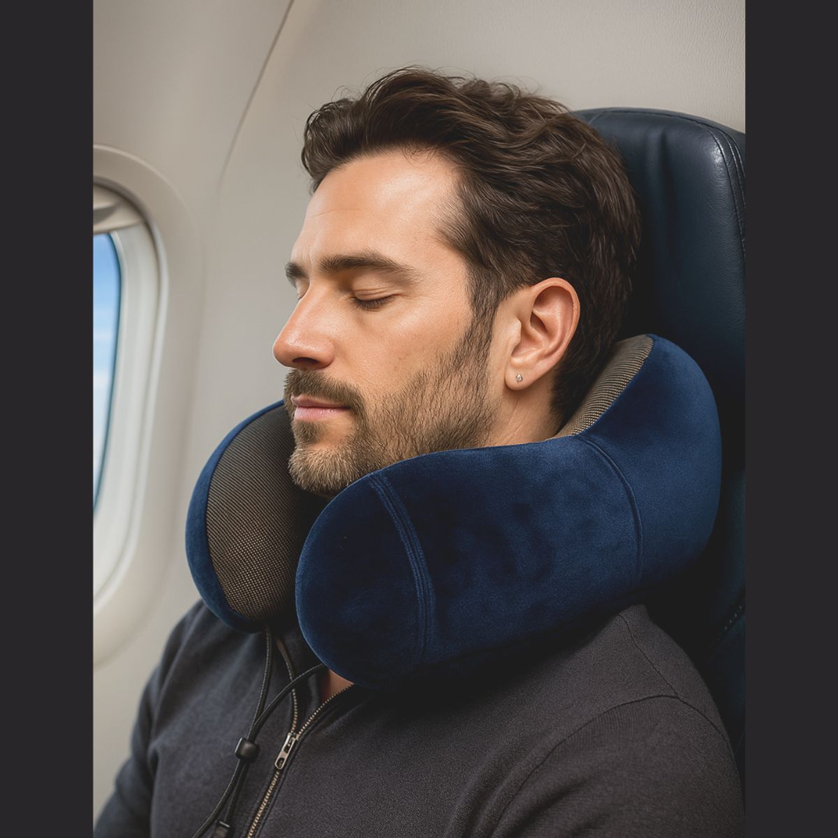 CARJOLLITY - Kit Cojín Ergonómico Cervical PREMIUM De Viaje Dolor Cuello