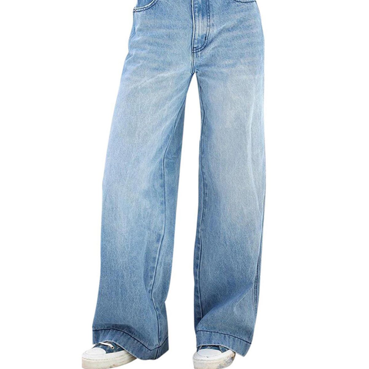 TIOZONEY - Jeans anchos para mujer