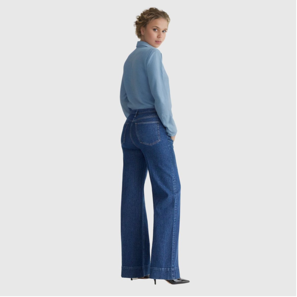 TIOZONEY - Jeans de pierna ancha