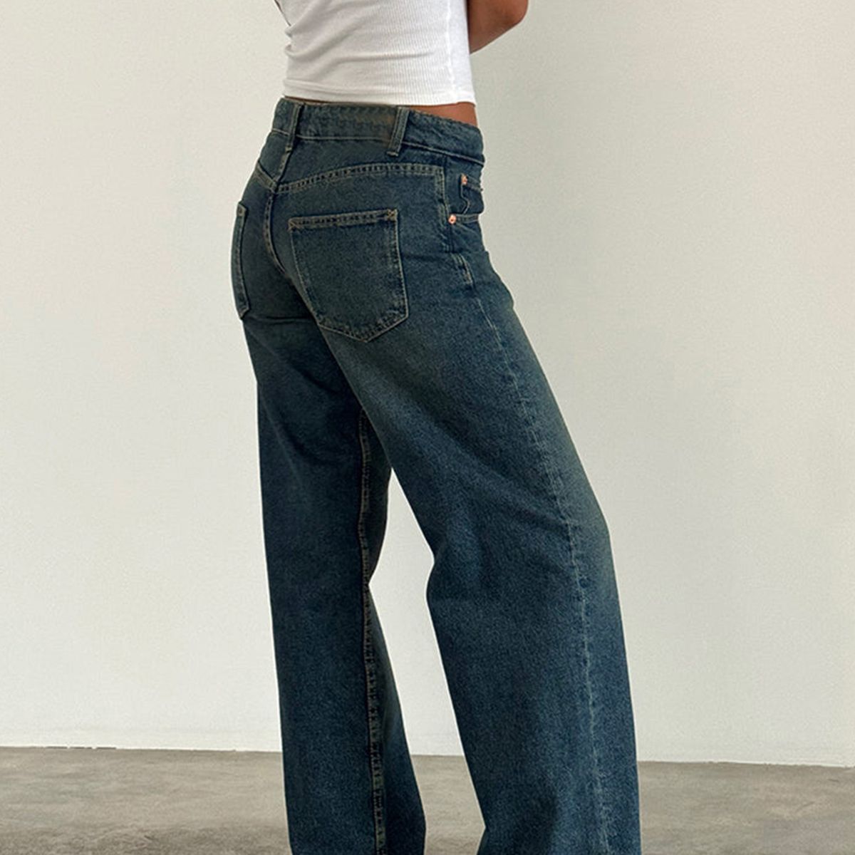 TIOZONEY - Jeans rectos para mujeres