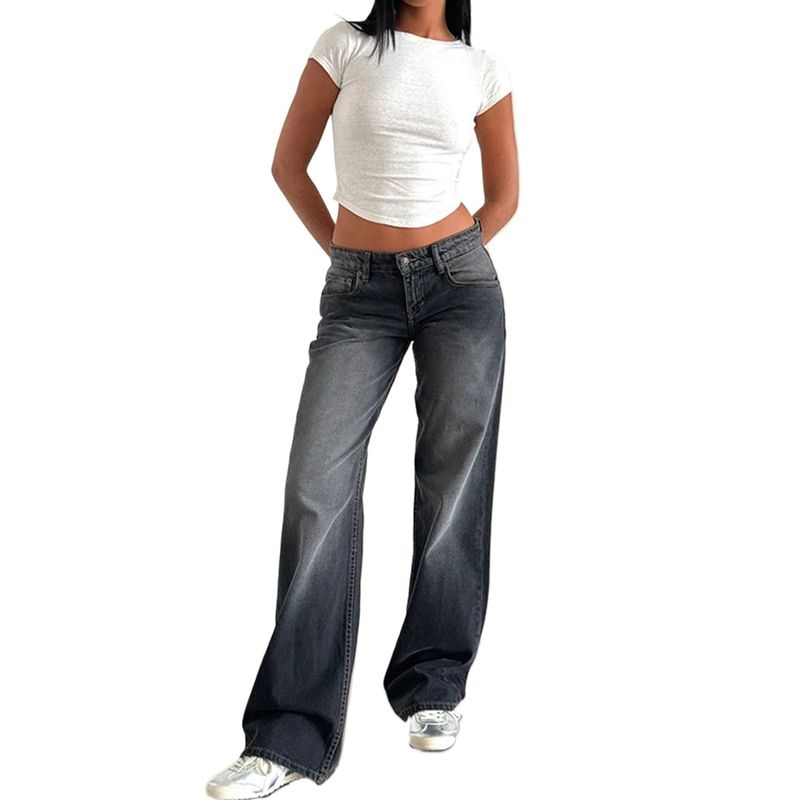 TIOZONEY - Jeans rectos para mujeres