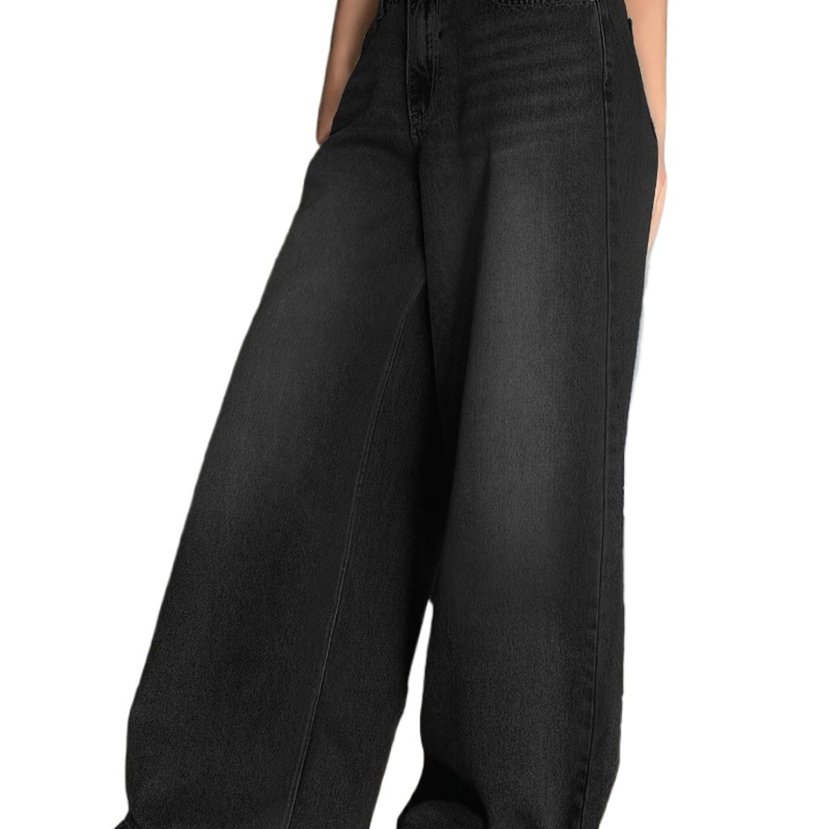 TIOZONEY - Jeans de pierna ancha y corte holgado