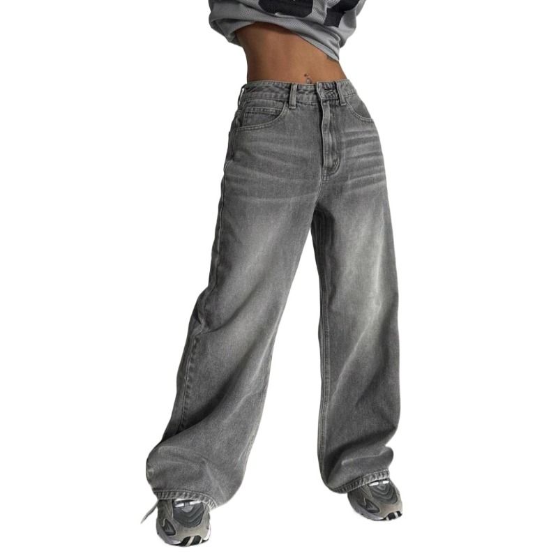 TIOZONEY - Jeans de pierna ancha y corte holgado