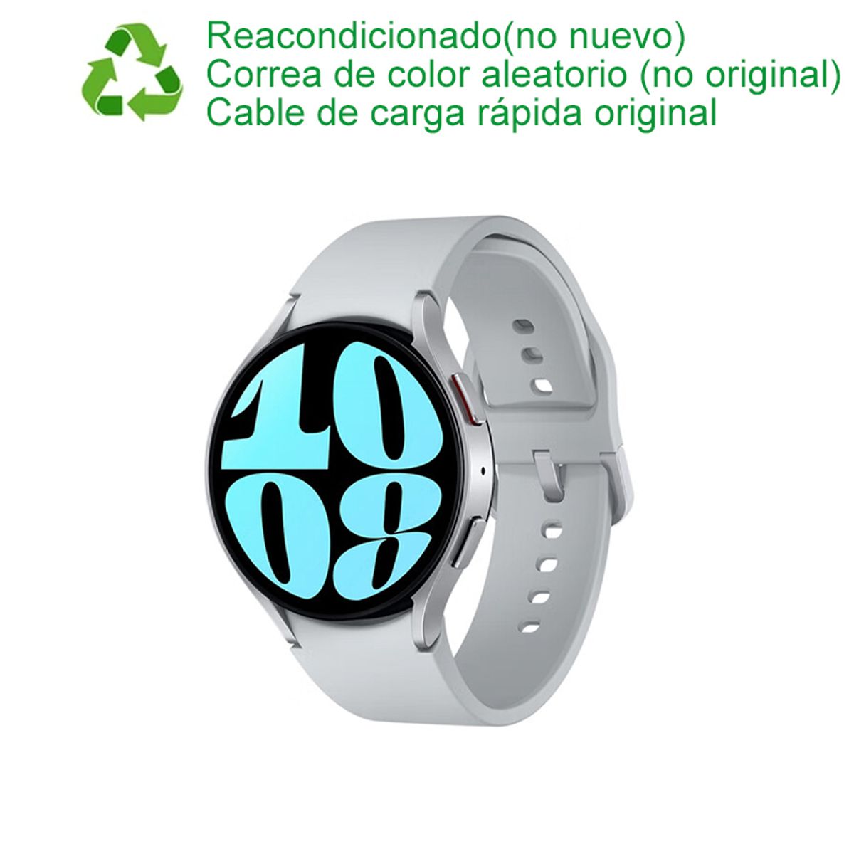 SAMSUNG - Samsung Galaxy Watch 6 44mm Bluetooth Plata ReacondicionadoSemiNuevo