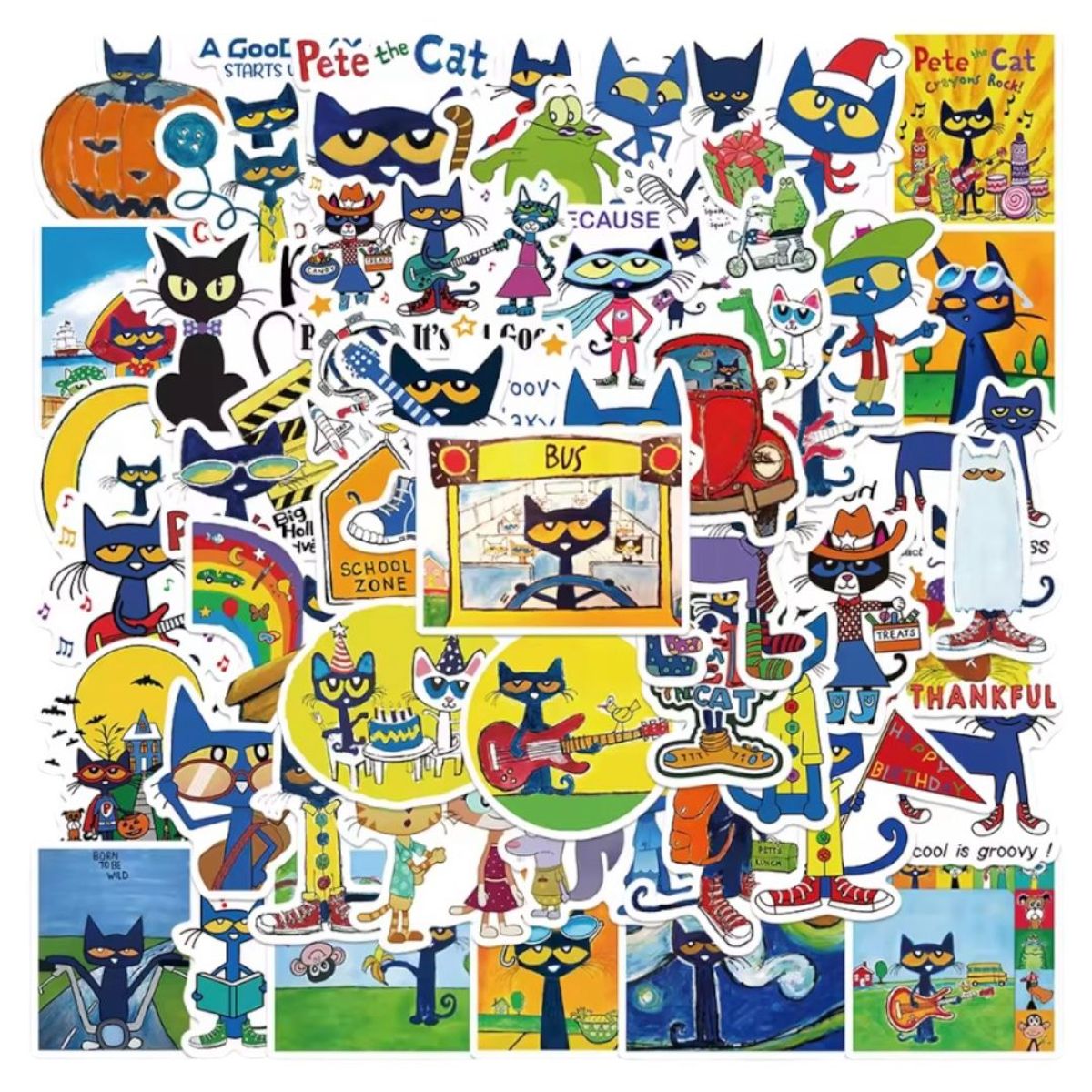 GENERICO - pack 50 stickers  Gatos
