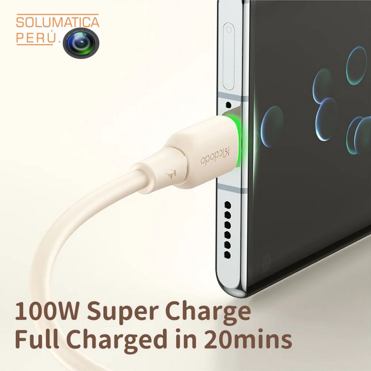 MCDODO - Cable USB C 100w 6A - De Silicona antisuciedad - 120cm Mcdodo