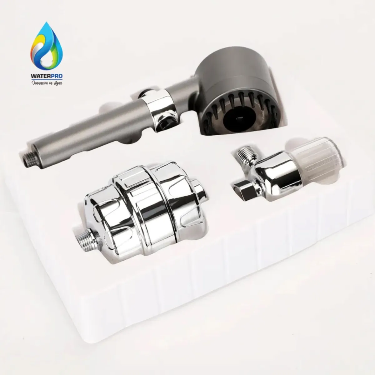 WATERLIFE - Filtro Purificador de Agua WaterPro 20 Etapas para Ducha y Lavabo