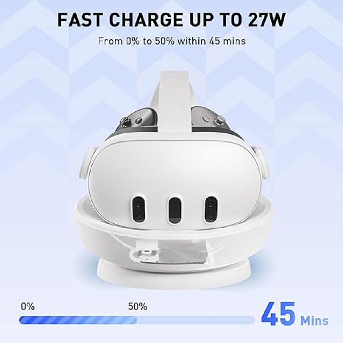 GENERICO - PRISMXR con cargador para Meta Quest 3 con 2 baterías (Carina D1)