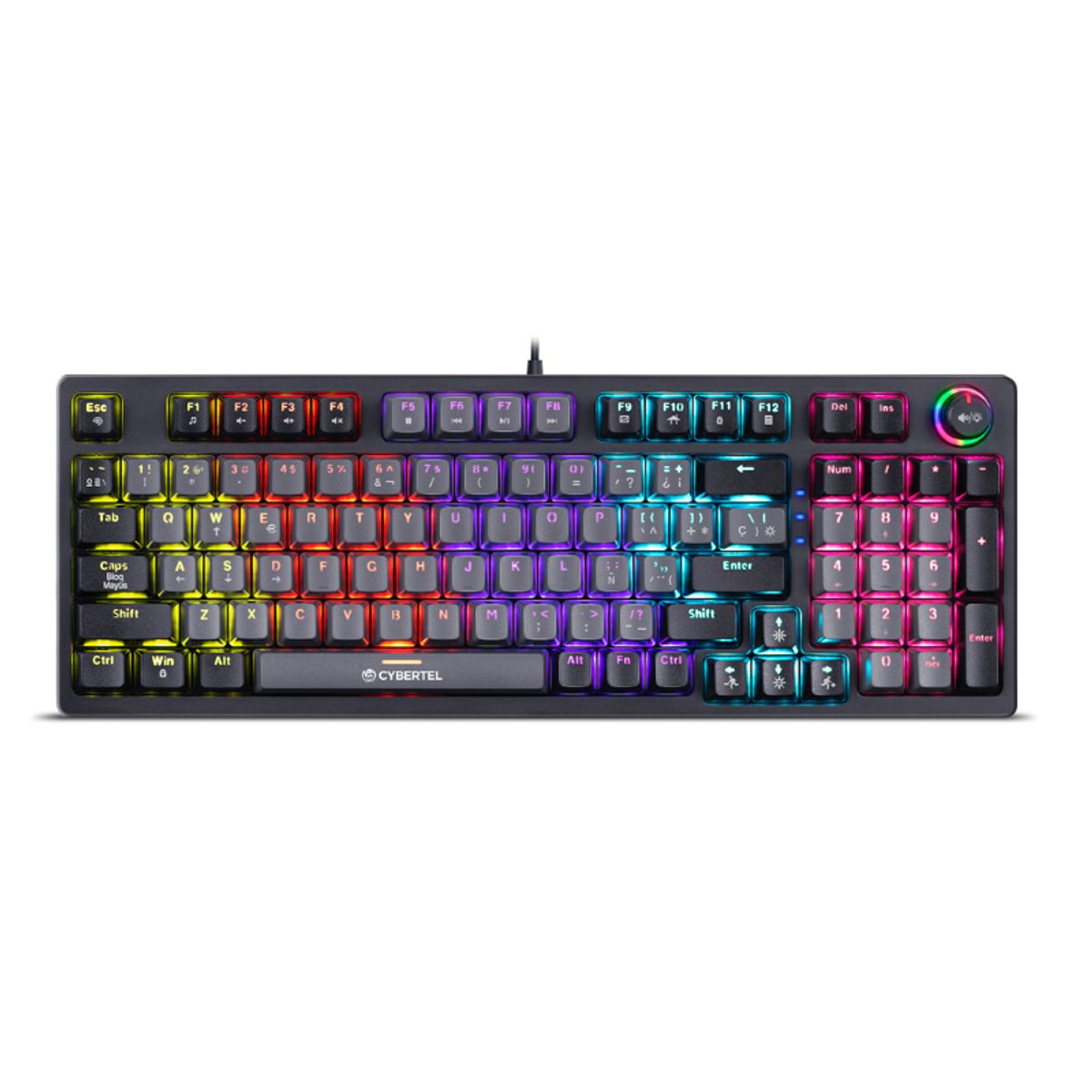 CYBERTEL - Teclado Mecánico Rgb Cybertel Striker CBX K1005 +