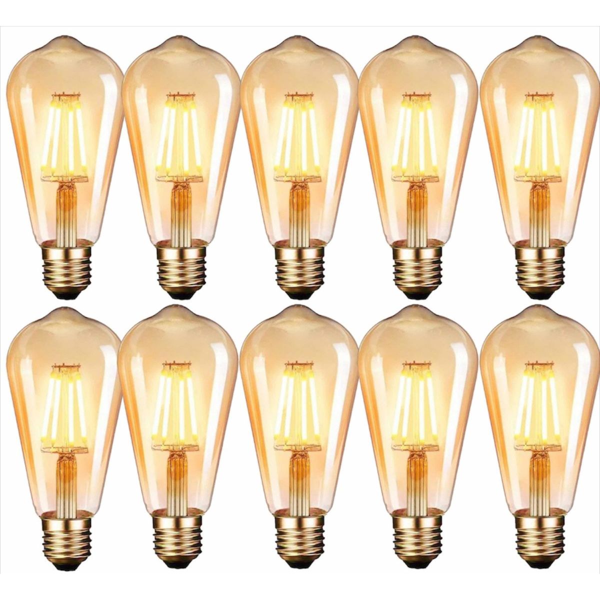 U BUY - Pack X10 Ampolletas Filamento Led Edison 4w Retro Vintage