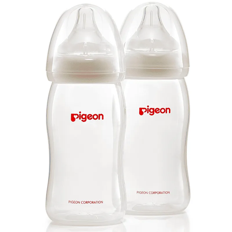 PIGEON - PACK 2 Biberón PIGEON Peristaltic Plus Boca Ancha 240 Ml