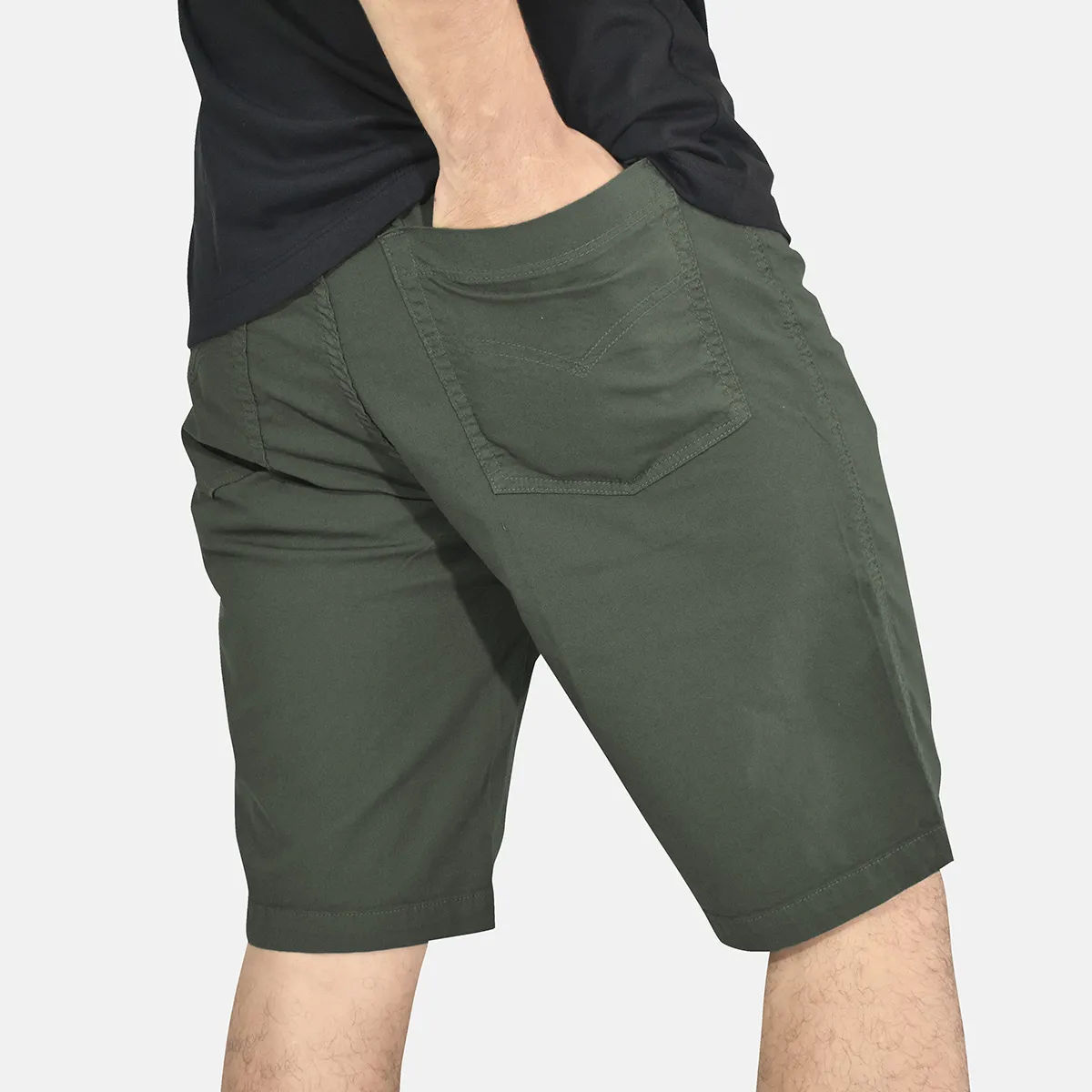 YONISTERS CLOTHING - Short Drill Clásico Yonisters Clothing Verde