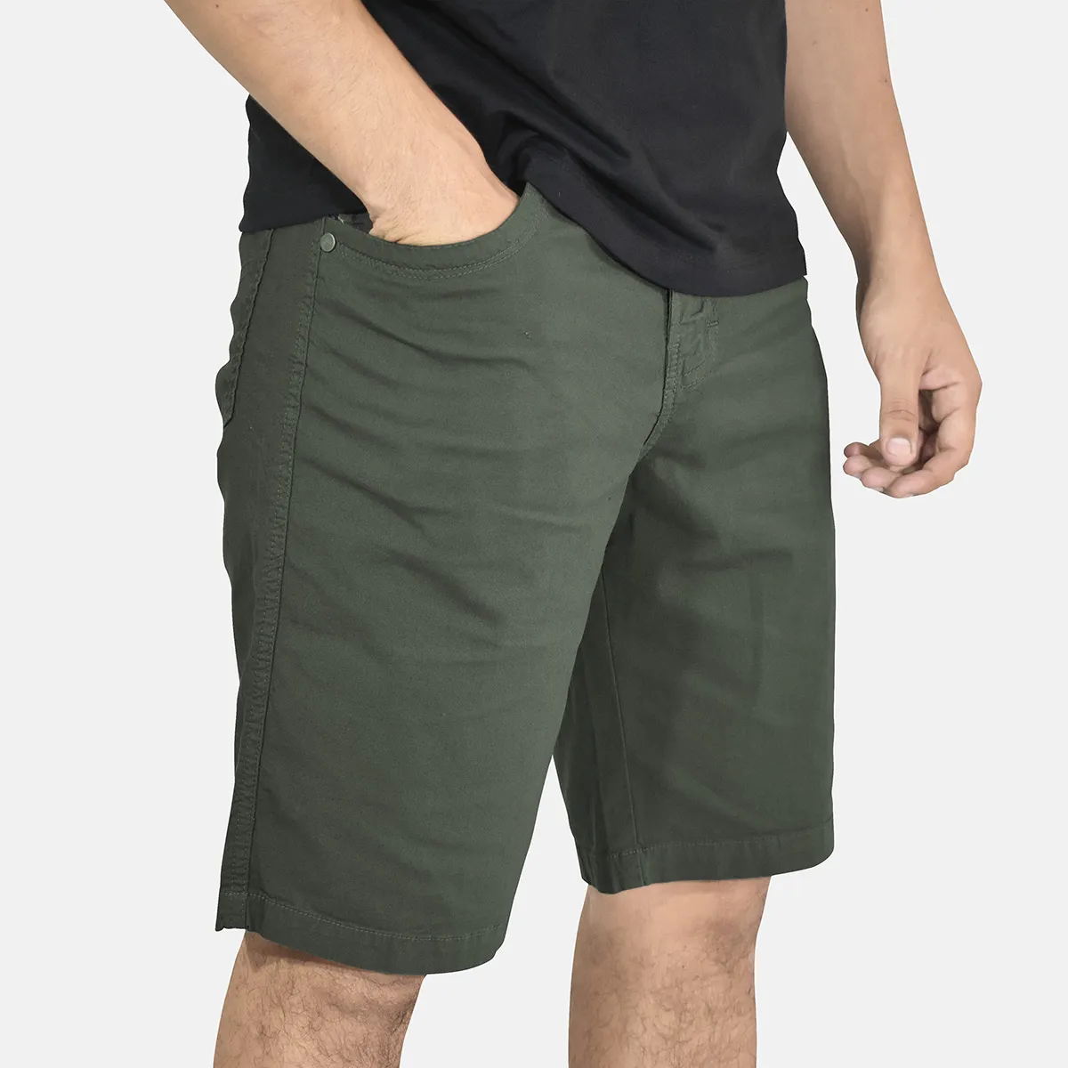 YONISTERS CLOTHING - Short Drill Clásico Yonisters Clothing Verde