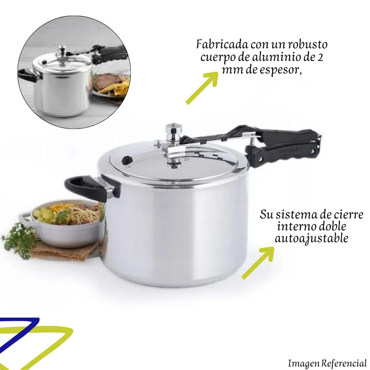 GENERICO - Olla Presion Universal Lpc de 6 Lt V2 con Regalo