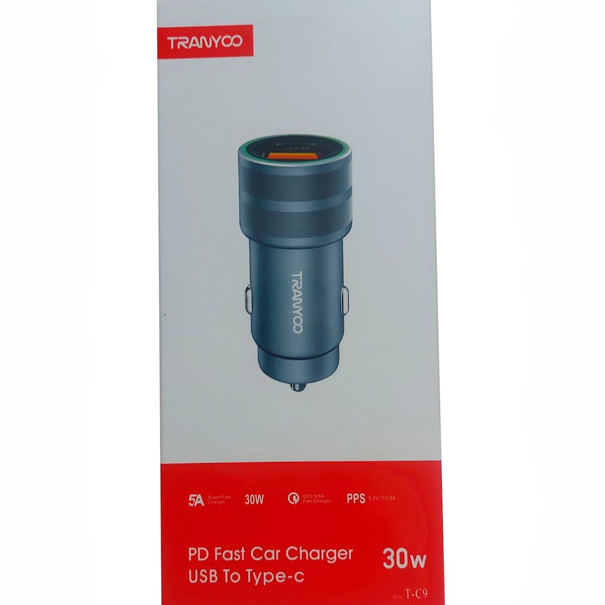 GENERICO - Cargador de Celular o Móvil  para  Auto 5 A - Gris - Salida 30W