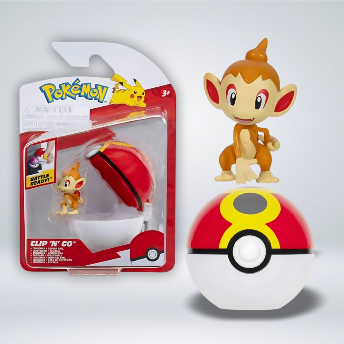 POKEMON - FIGURAS POKEMON CLIP ´N´ GO CHIMCHAR - REPEAT BALL