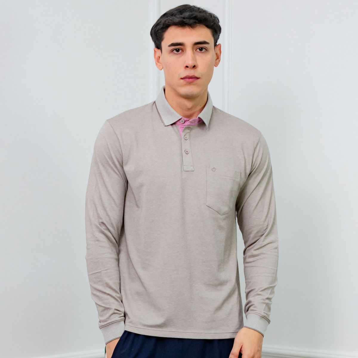 A VANTGARDESTYLE - POLO BOX REGULAR FIT CABALLERO ML - PIQUE LYCRADO