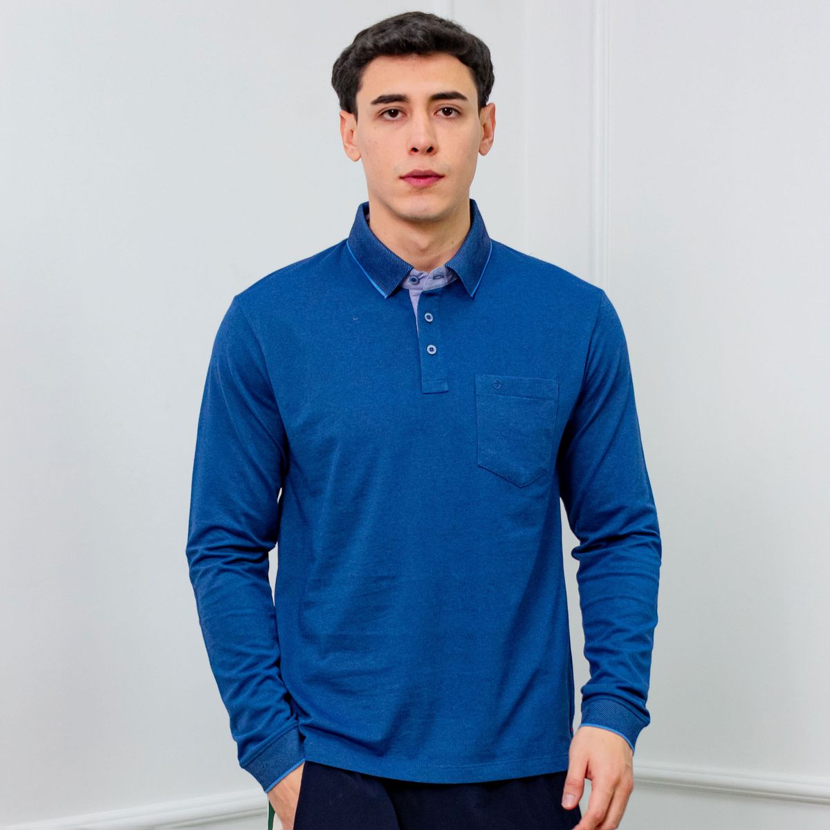 A VANTGARDESTYLE - POLO BOX REGULAR FIT CABALLERO ML - PIQUE LYCRADO