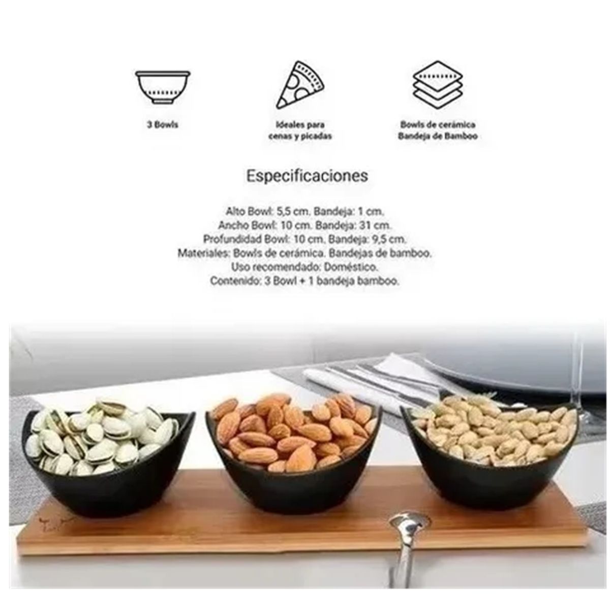 WAYU - SET DE 3 BOWLS APERITIVO WAYU