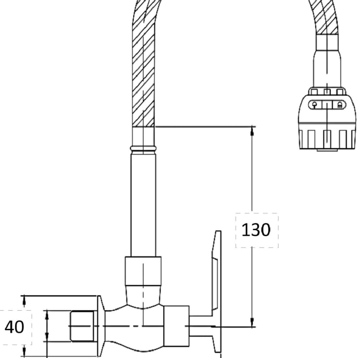 GENERICO - Caño de cocina para pared