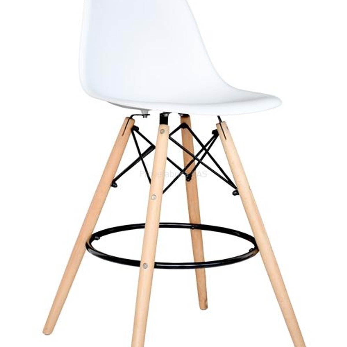 GENERICO - SILLA DE BAR CAJERA - EAMES BLANCO