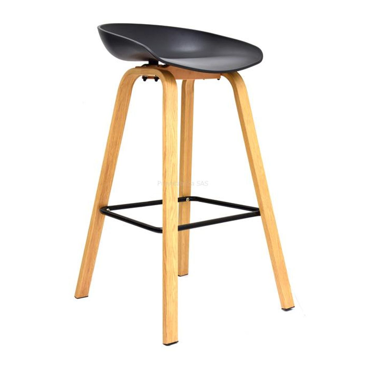 GENERICO - SILLA DE BAR CAJERA - MISURI NEGRO