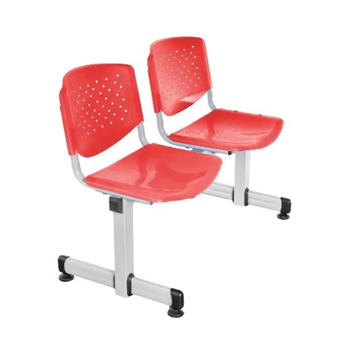 GENERICO - SILLA DE ESPERA TANDEM - PRISMA 2 ROJO