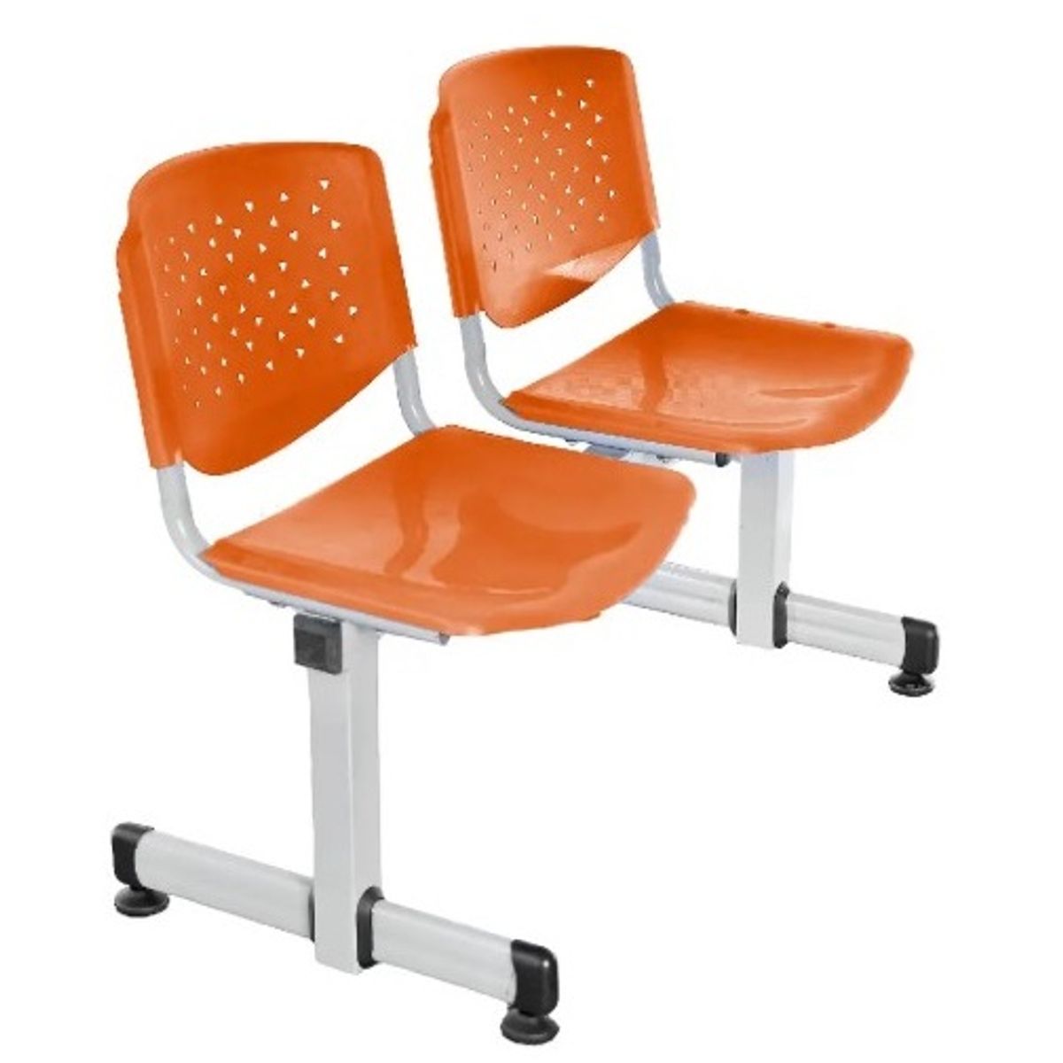 GENERICO - SILLA DE ESPERA TANDEM - PRISMA 2 NARANJA