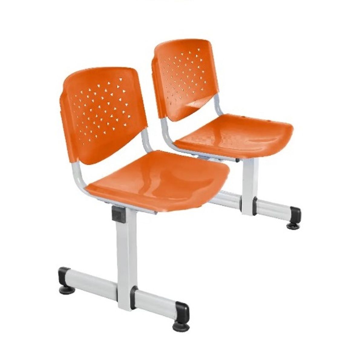 GENERICO - SILLA DE ESPERA TANDEM - PRISMA 2 NARANJA