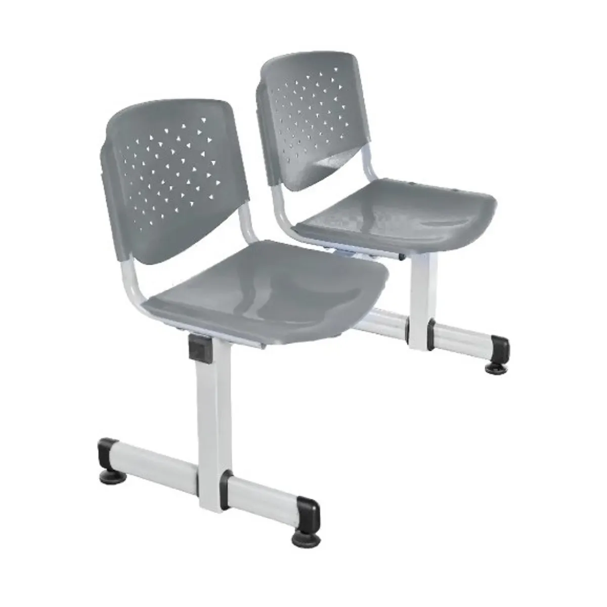 GENERICO - SILLA DE ESPERA TANDEM - PRISMA 2 GRIS