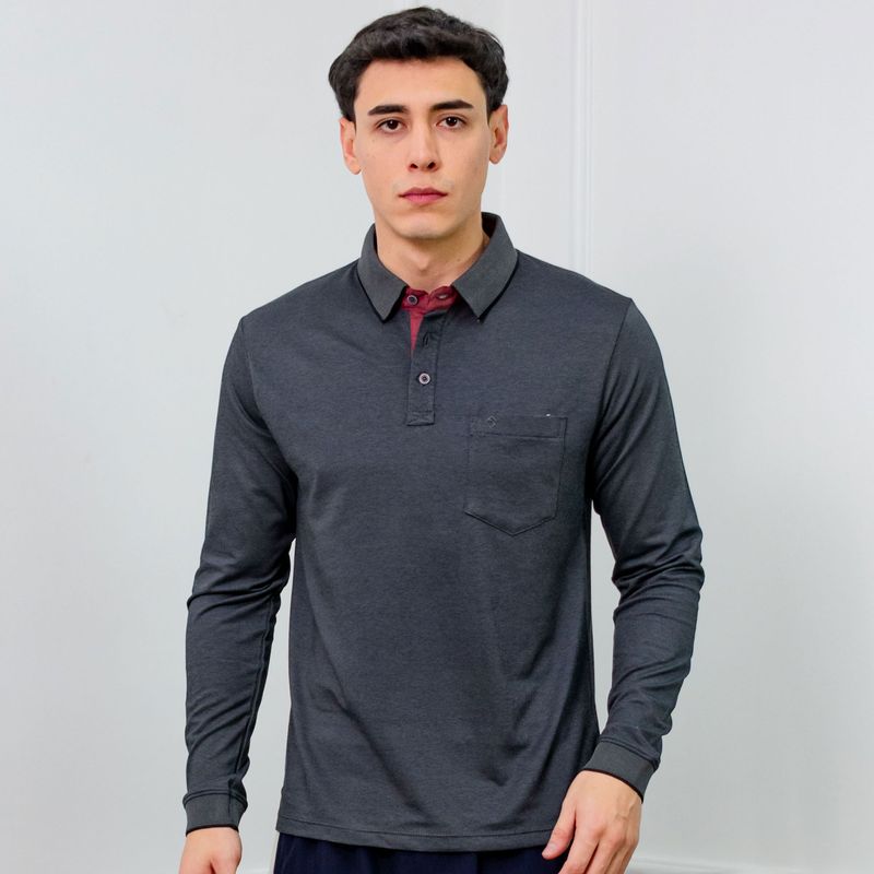 A VANTGARDESTYLE - POLO BOX REGULAR FIT CABALLERO ML - PIQUE LYCRADO