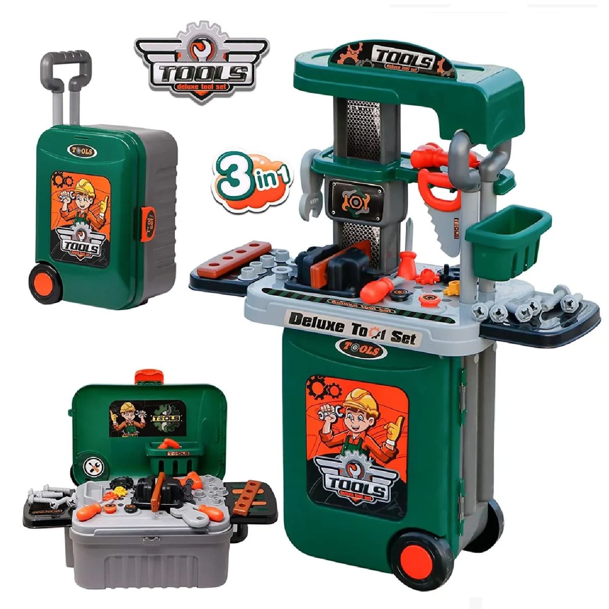 GENERICO - Set Maleta de Herramientas 3 en 1 Tools para niños