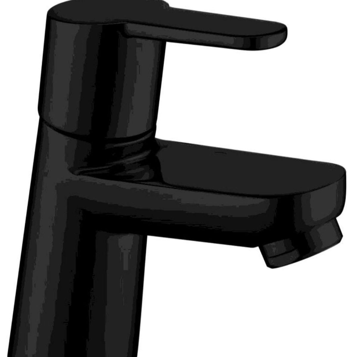 GENERICO - CAÑO PARA BAÑO NEGRO MATE