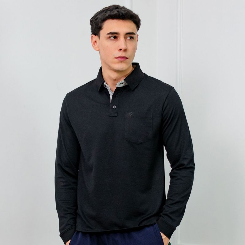 A VANTGARDESTYLE - POLO BOX REGULAR FIT CABALLERO ML - PIQUE LYCRADO