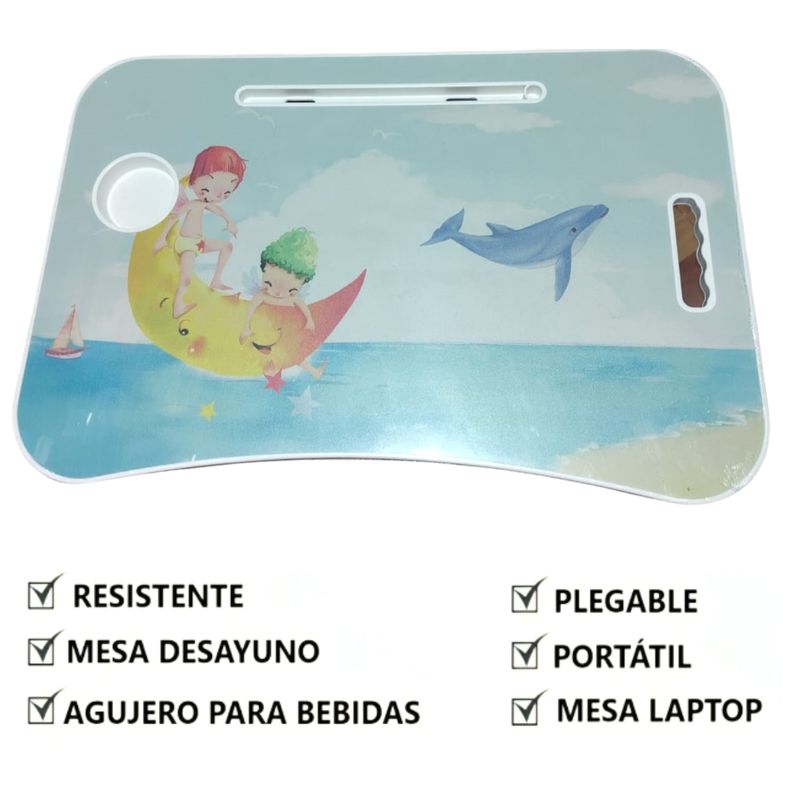 GENERICO - Mesa Para Laptop Plegable Portatil Multifuncional Luna Mar Kawaii